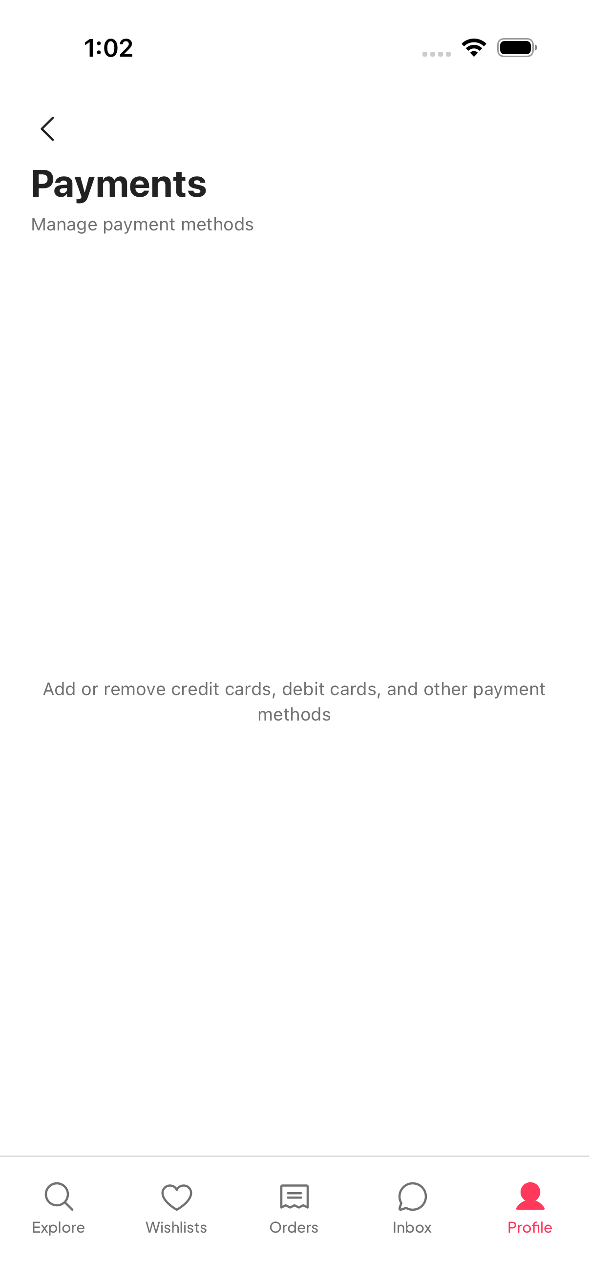 Warmth payments screen