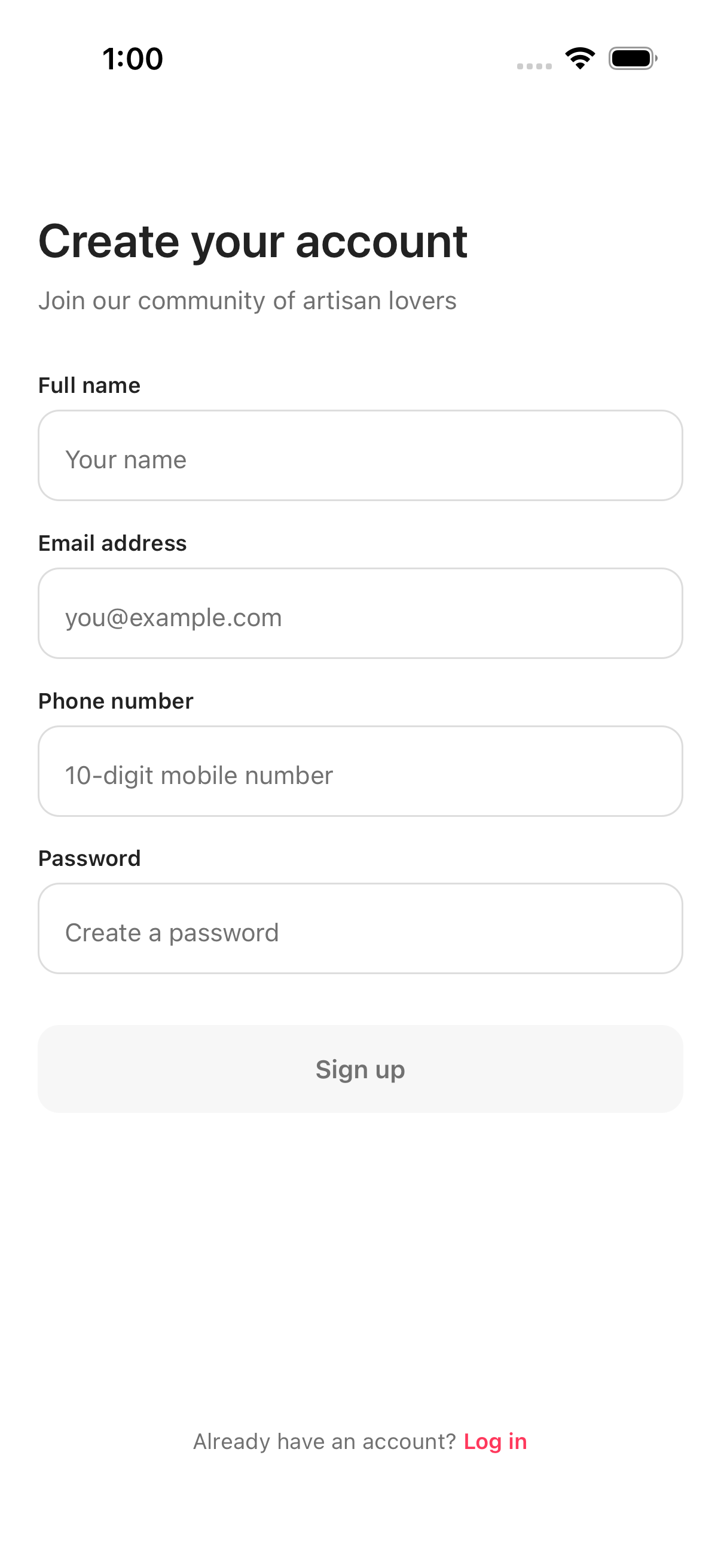Warmth register screen